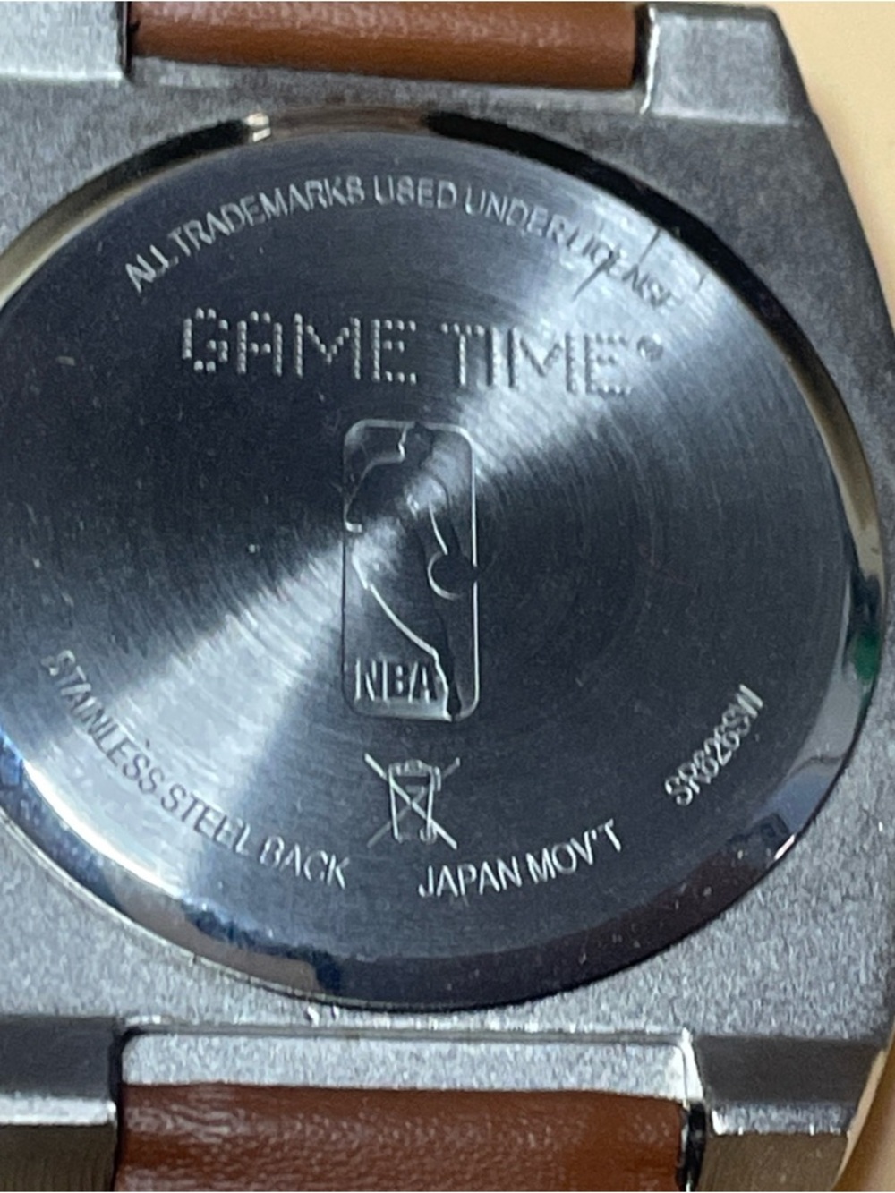 Miami Heat Logo Dial Watch - Red Face, Brown Strap - running - Picture 5 of 5